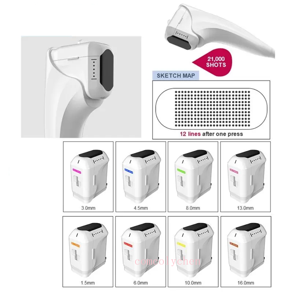 قطع غيار رؤوس خراطيش HIFU ثلاث - مراجعة 4D Hifu Machine Skin Tightening وسعره