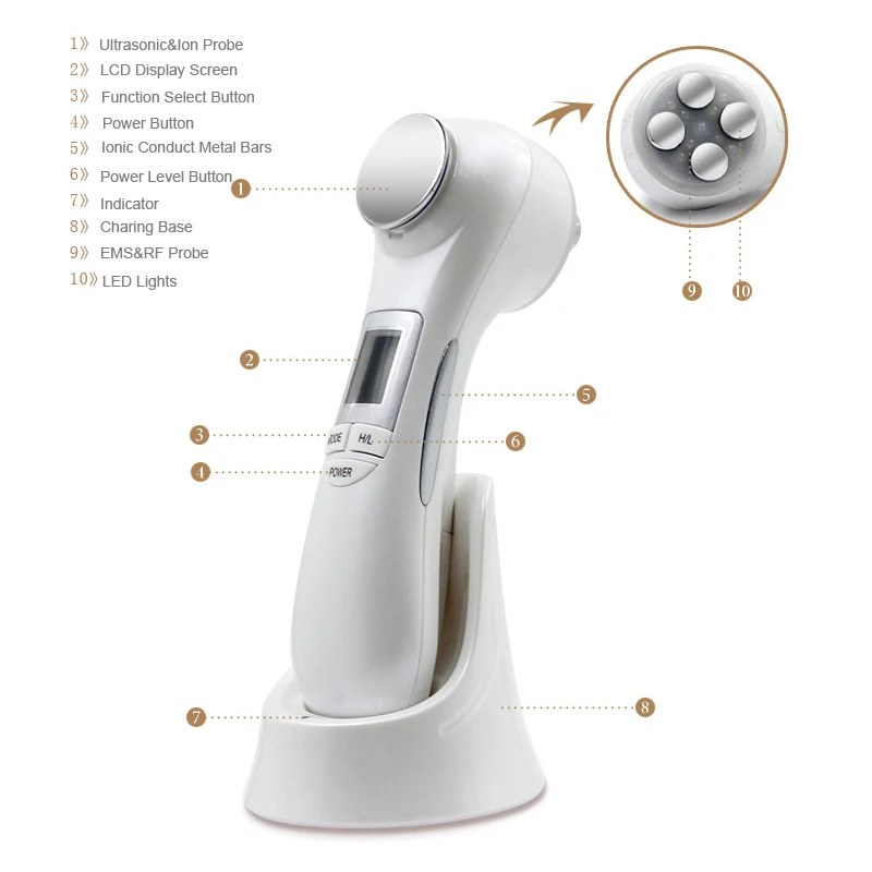 جهاز تدليك الوجه بالموجات فوق  - مراجعة Radio Frequency Face Lift Machine وسعره